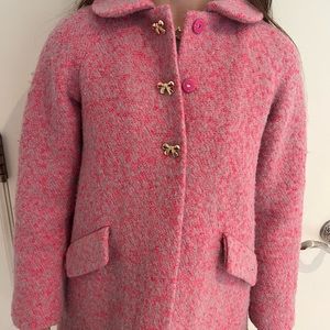 Rachel Riley Pink Bow Girls Coat